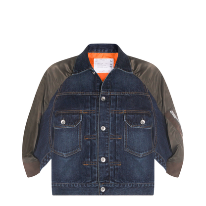 Denim Bomber Jacket - Image 1