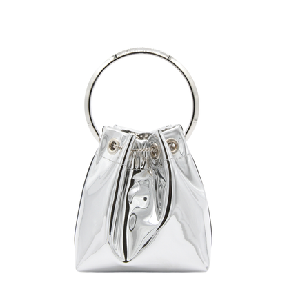 Bon Bon Mirror Fabric Mini Bag - Silver - Image 3