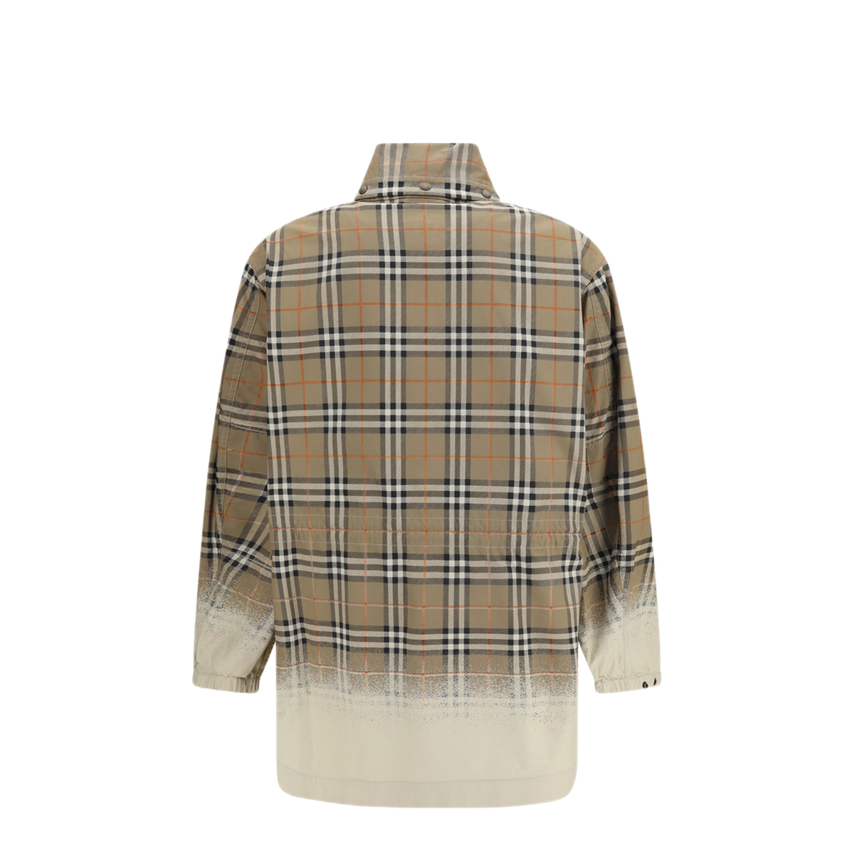 Gabardine Parka With Faded Check Print - Image 2