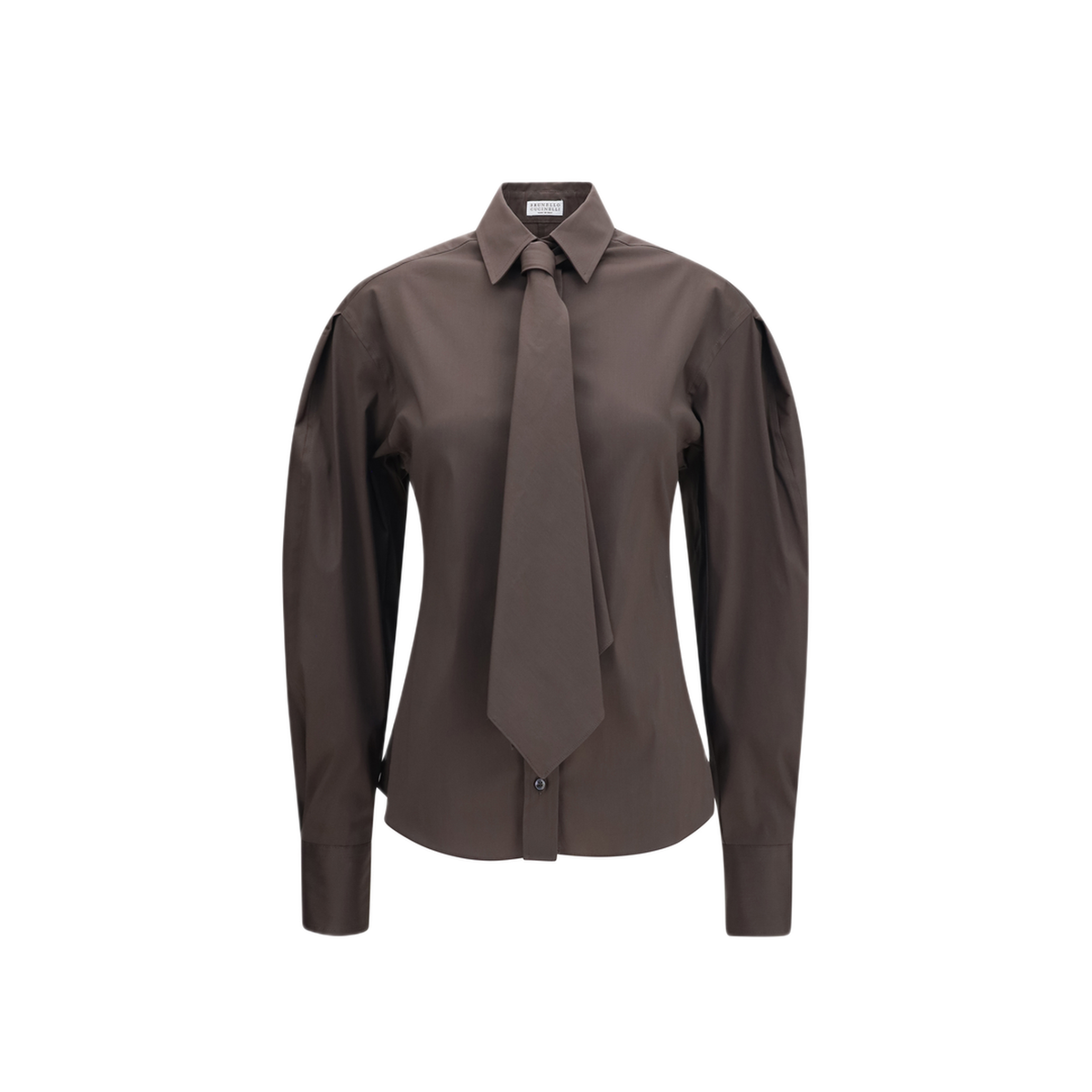 Cotton Blend Shirt With Tie - Image 1