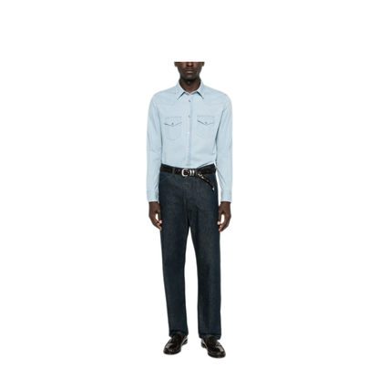 Denim Chambray Western Shirt - Image 2