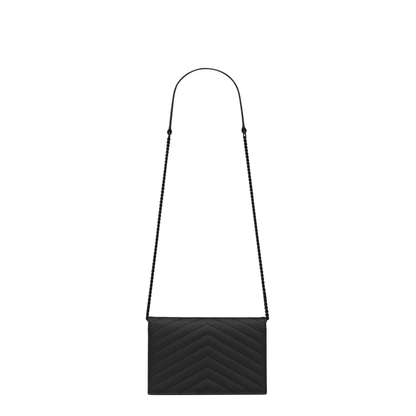 Cassandre Envelope Calfskin Chain Wallet - Noir - Image 2