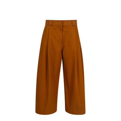Barrel-Leg Pleated Long Bermudas - Image 1