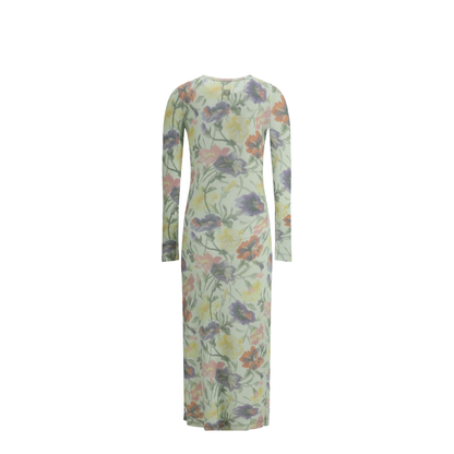 Dress in Silk and Cotton Multicolor - Image 2