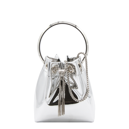 Bon Bon Mirror Fabric Mini Bag - Silver - Image 1