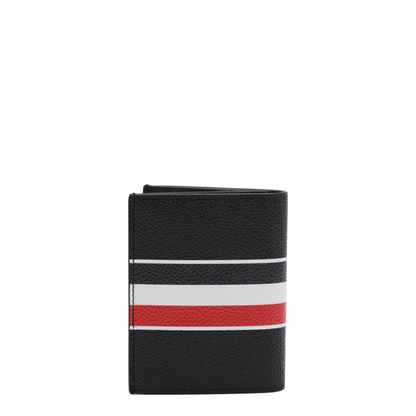 Pebble Grain RWB Stripe Double Card Holder in Black - Image 2