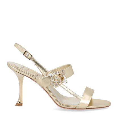 Gold Leather Efflorescence Sandals - Image 1