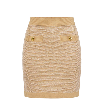 Knitted Skirt With Sequins - Image 1