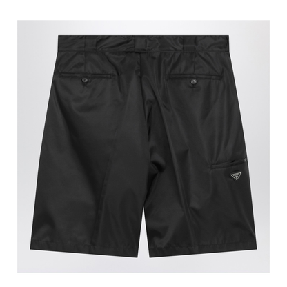 Black Re-Nylon Bermuda Shorts - Image 2