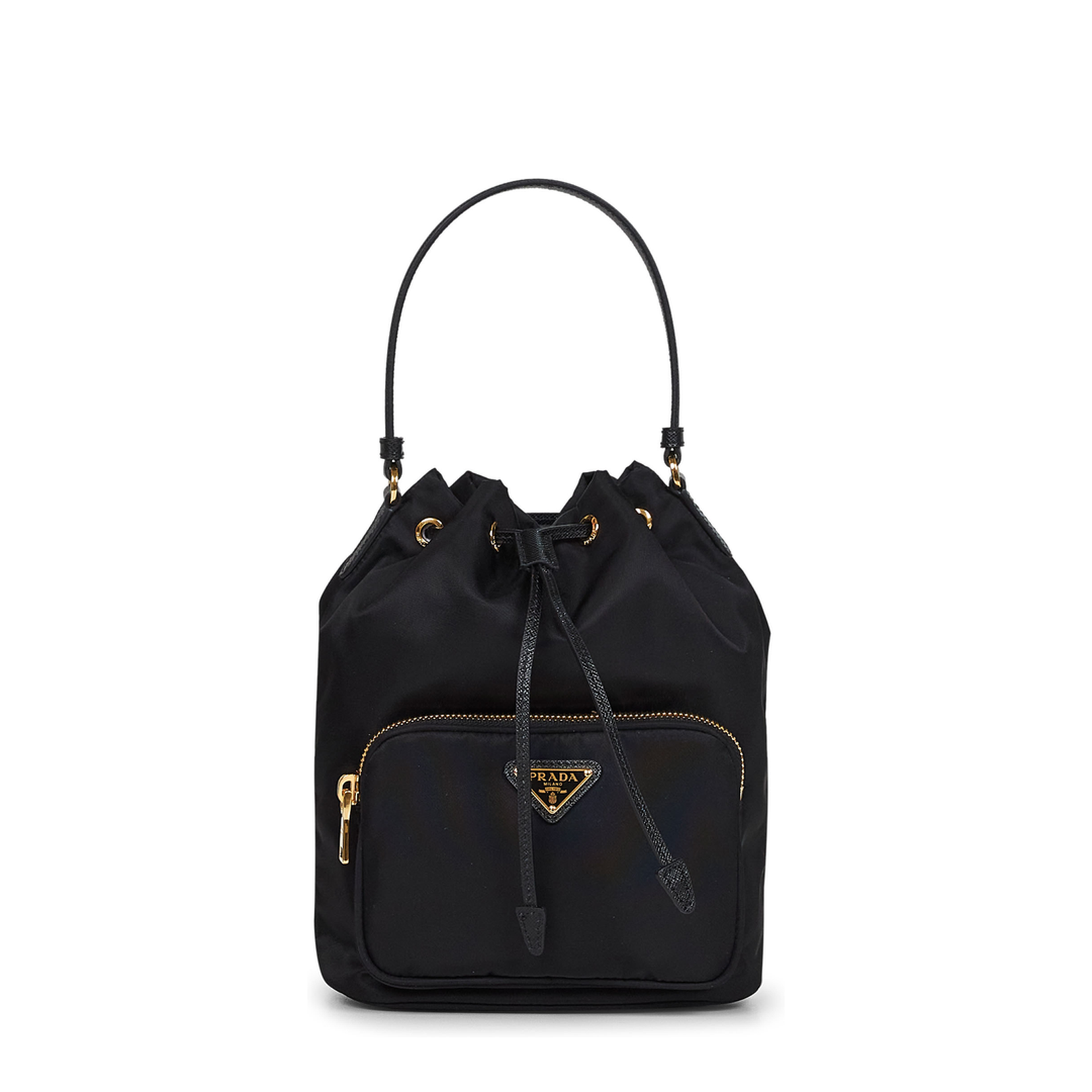Black Re-Nylon Bucket Bag - Image 1