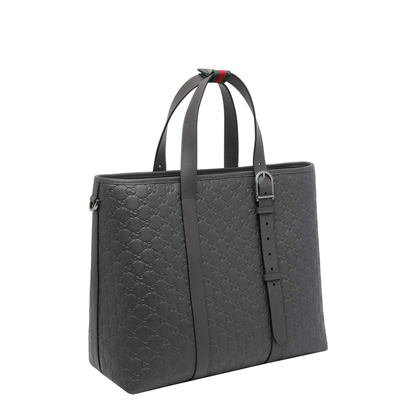GG Emblem Large GG Supreme Tote Bag - Grey - Image 5