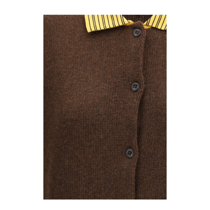 Sweater With Classic Collar And Front Button Fastening - Image 3