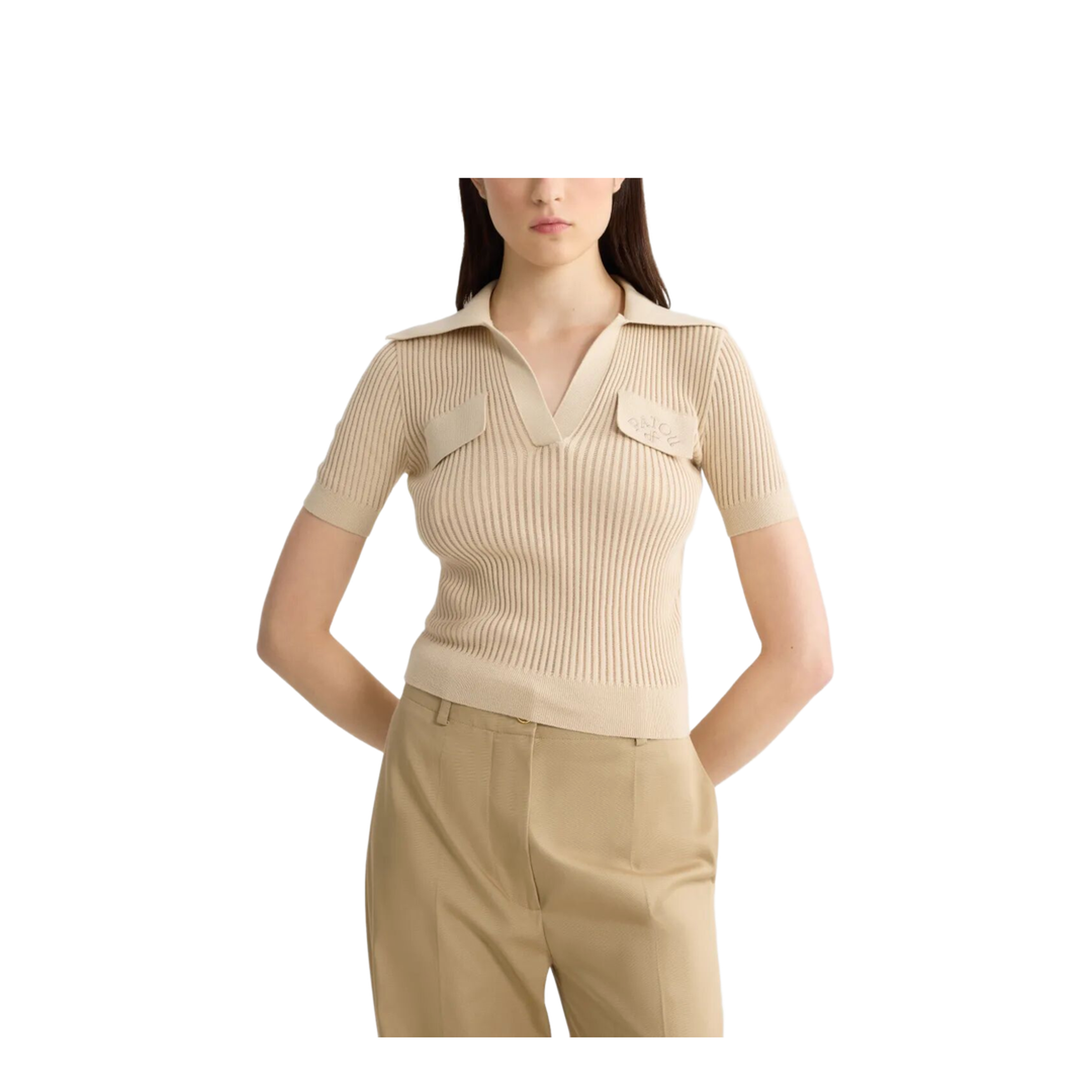 Embroidered Knitted Cotton Polo Shirt - Image 5