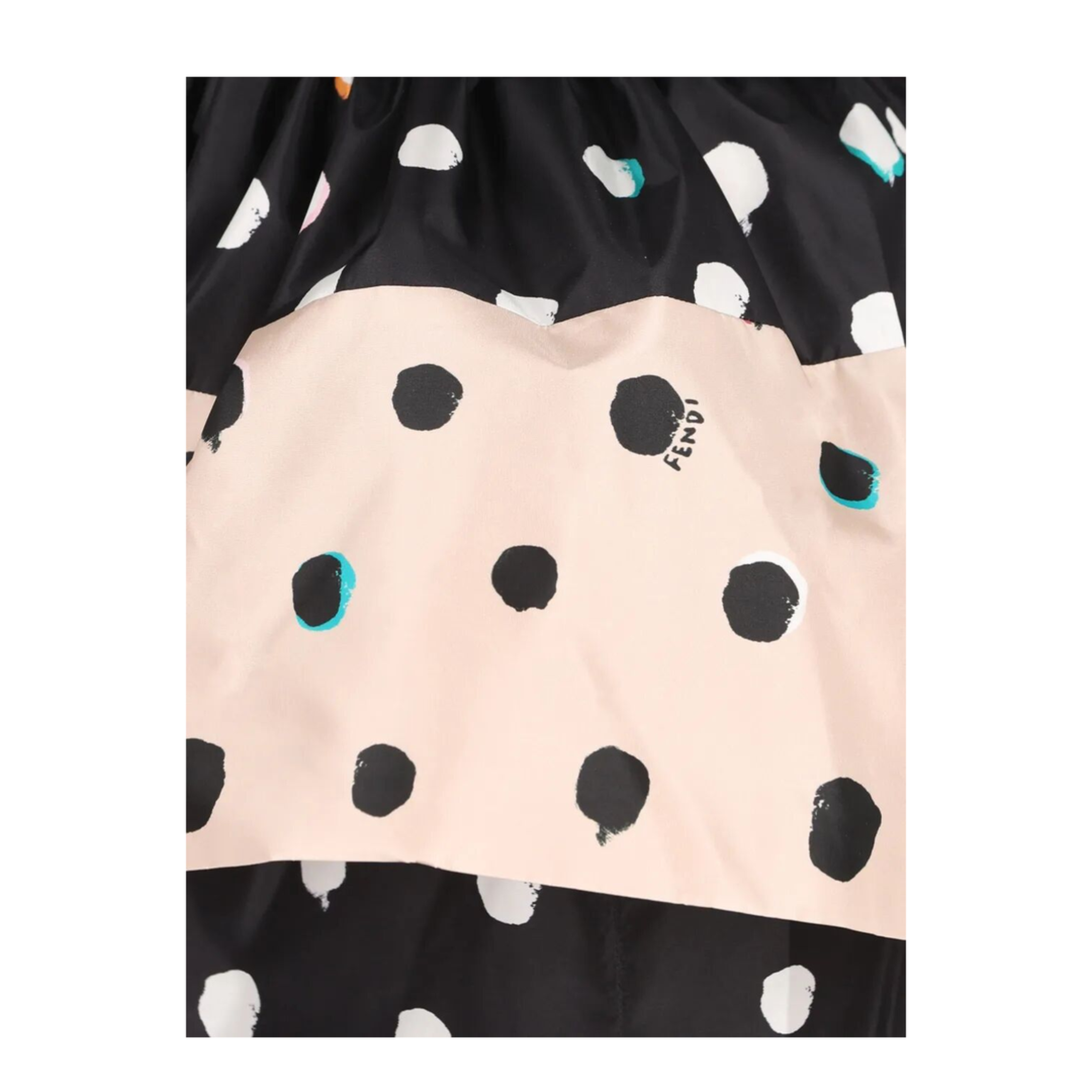 Dots-Print Taffeta Bustier Dress - Image 3