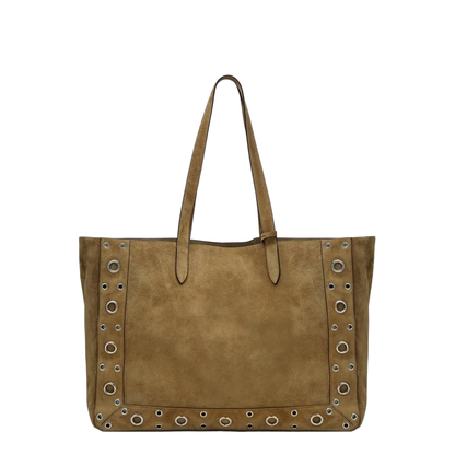 Large Suede Shopping Bag - Image 2
