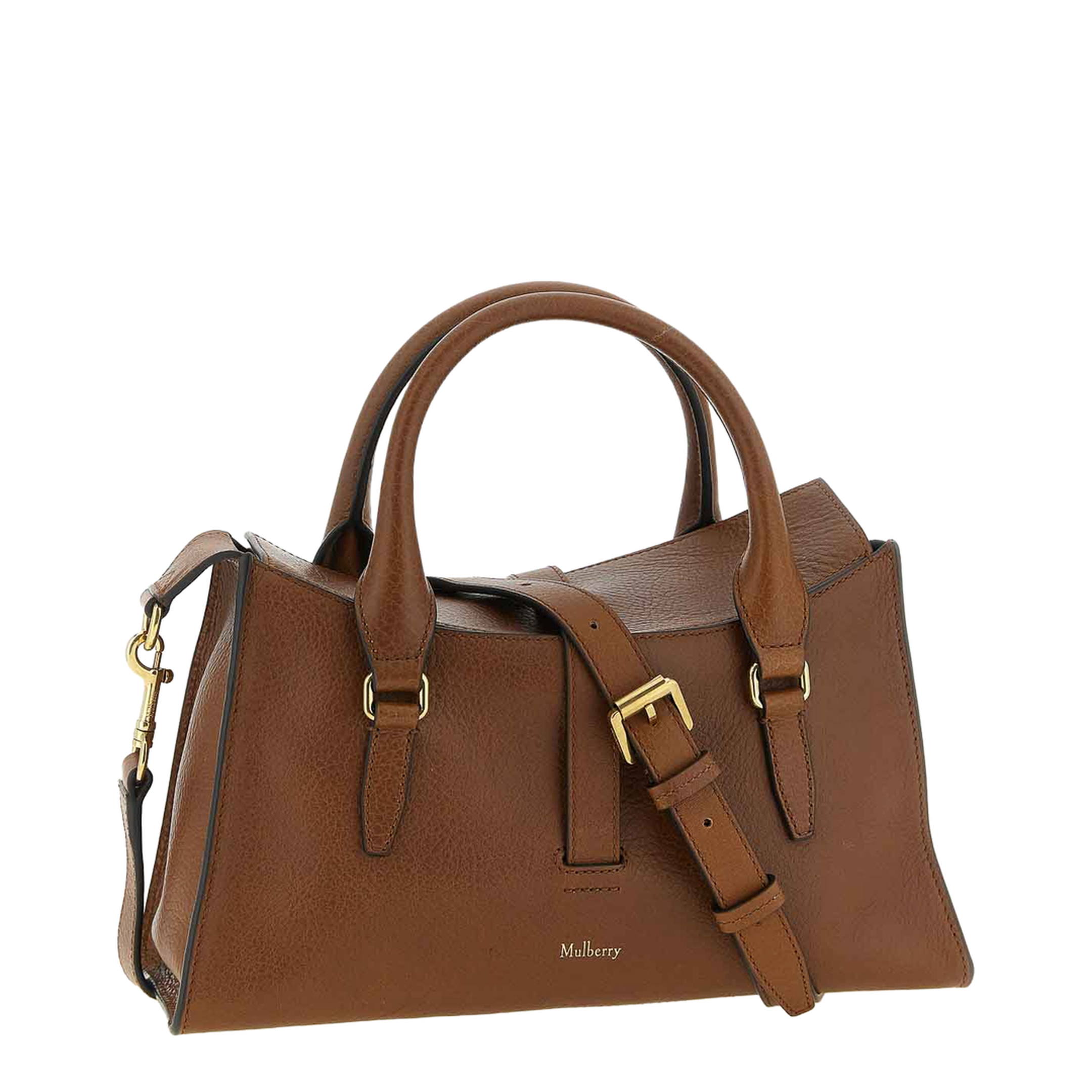 Small Handbag With Adjustable And Removable Shoulder Strap And Two Front Pockets In Leather - Image 3