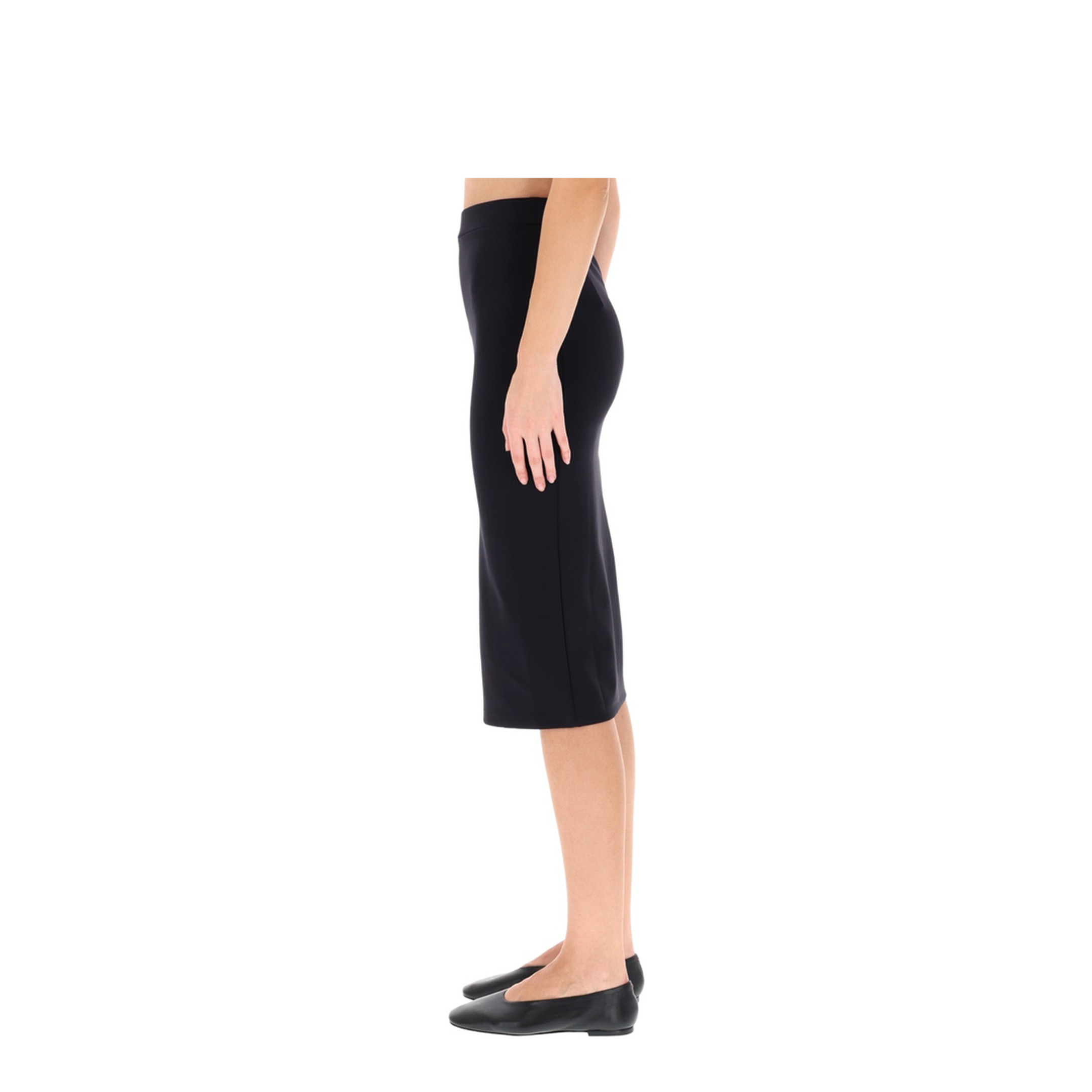 Sleek Midi Skirt Black - Image 3