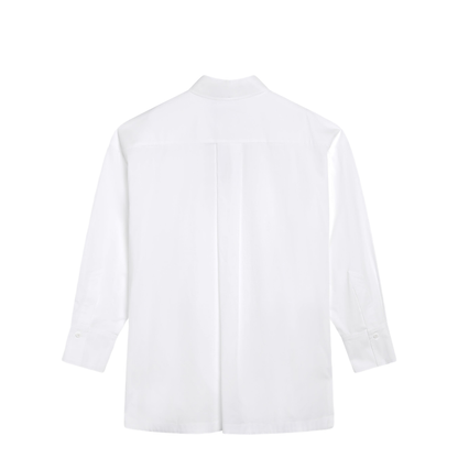 Diana Shirt in White Cotton - Image 2