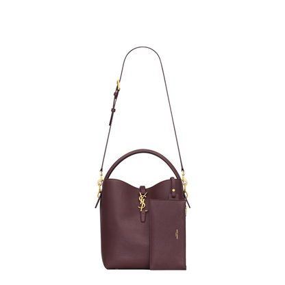 LE 37 Calf Leather Bucket Bag - Bordeaux - Image 4
