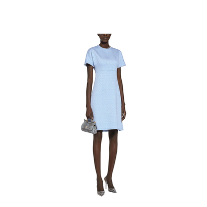 Raschel Tweed Midi Dress with Logo - Image 4