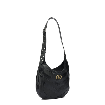 Hobo Bag Leather Black - Image 2