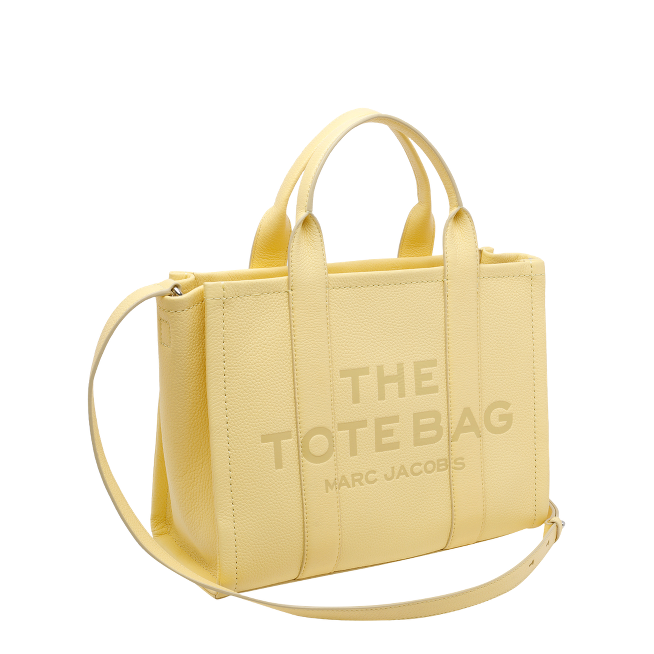 The Leather Medium Leather Tote Bag - Custard - Image 3