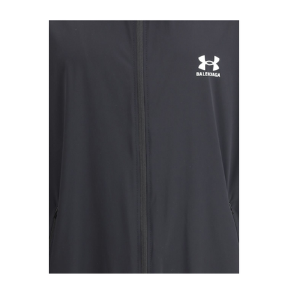 Black Front Zip Fastening High Neck Jacket - Image 2