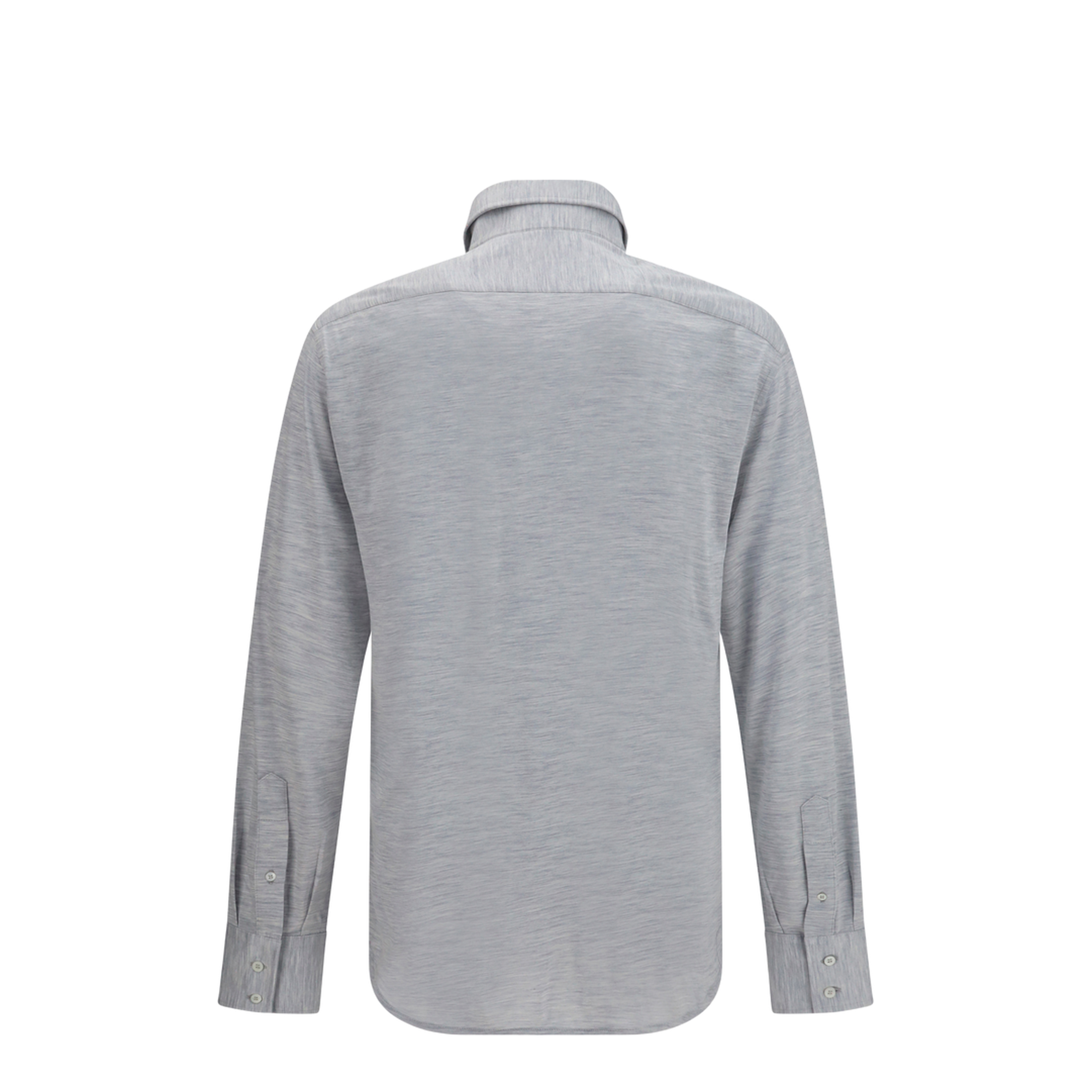 Silk and Cotton Jersey Shirt with Spread Collar - Image 2