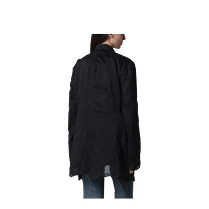 Reversible Drip Blazer in Soot Black Techflax - Image 2