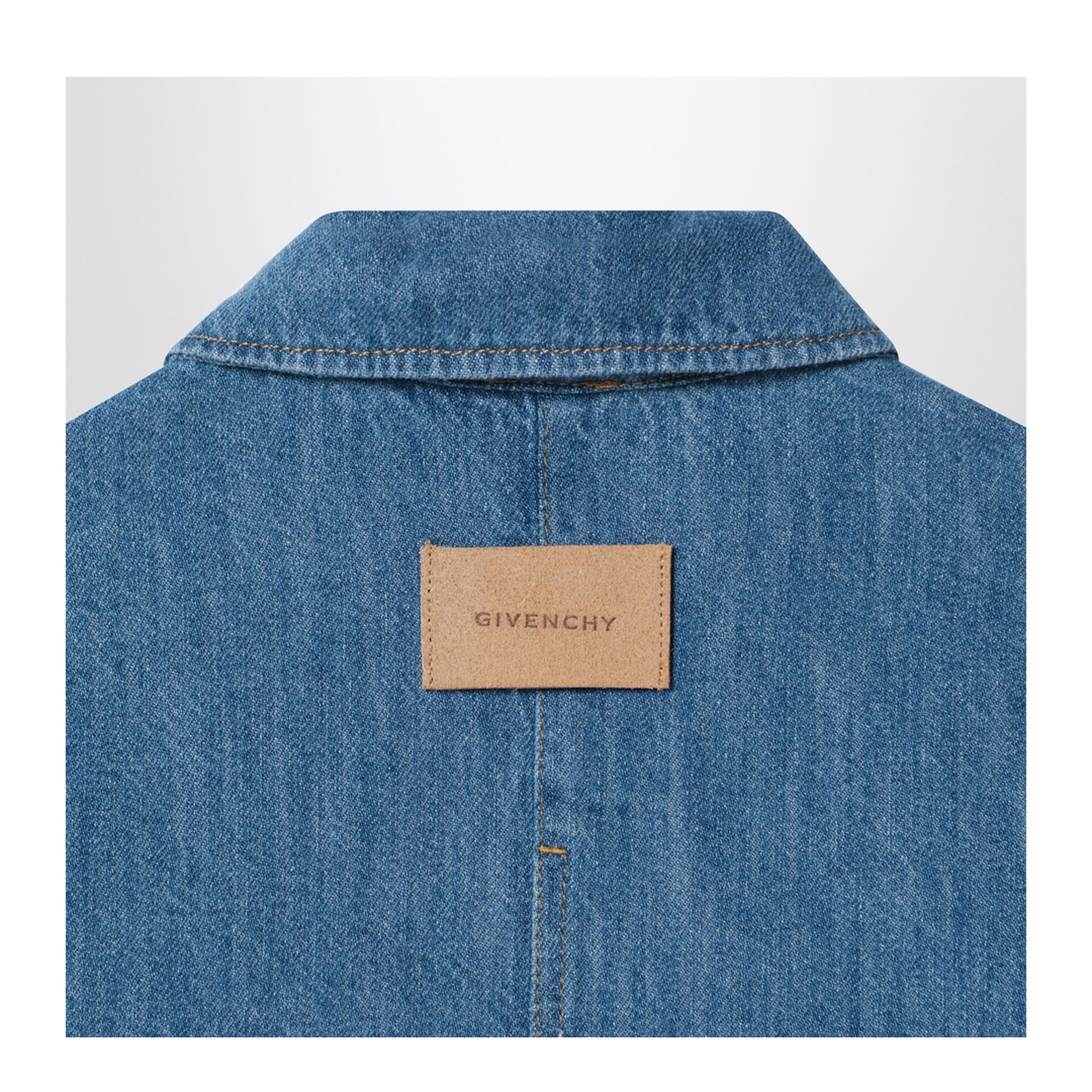 Blue Denim Shirt with Logo Embroidery - Image 2