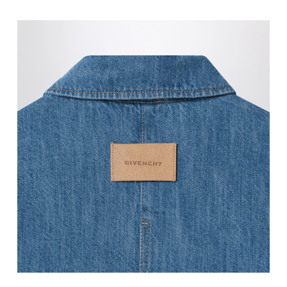 Blue Denim Shirt with Logo Embroidery - Image 2