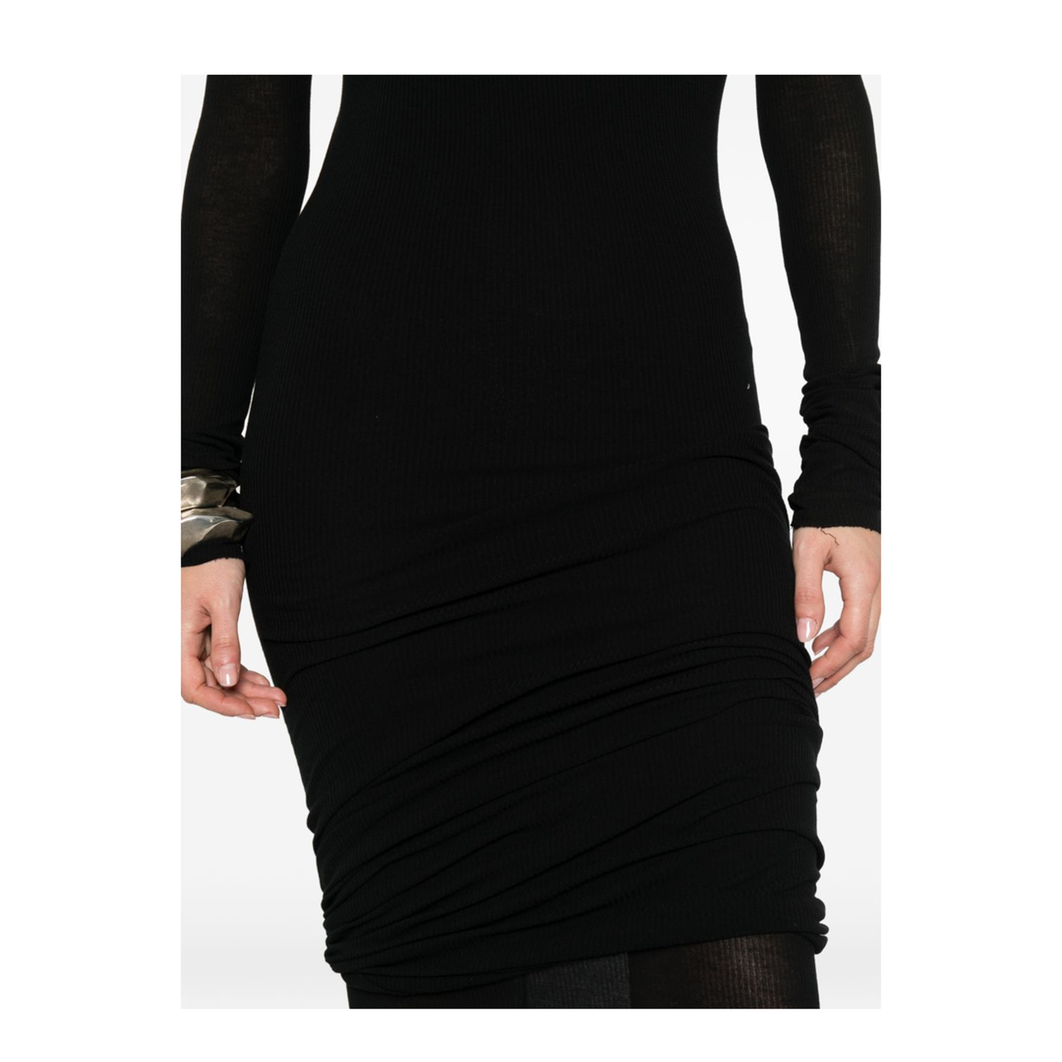 Long-Sleeved Midi Dress - Image 3