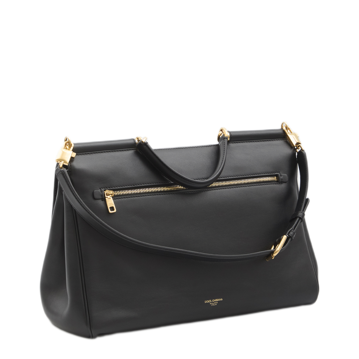 My Sicily Maxi Calfskin Handbag - Black - Image 2