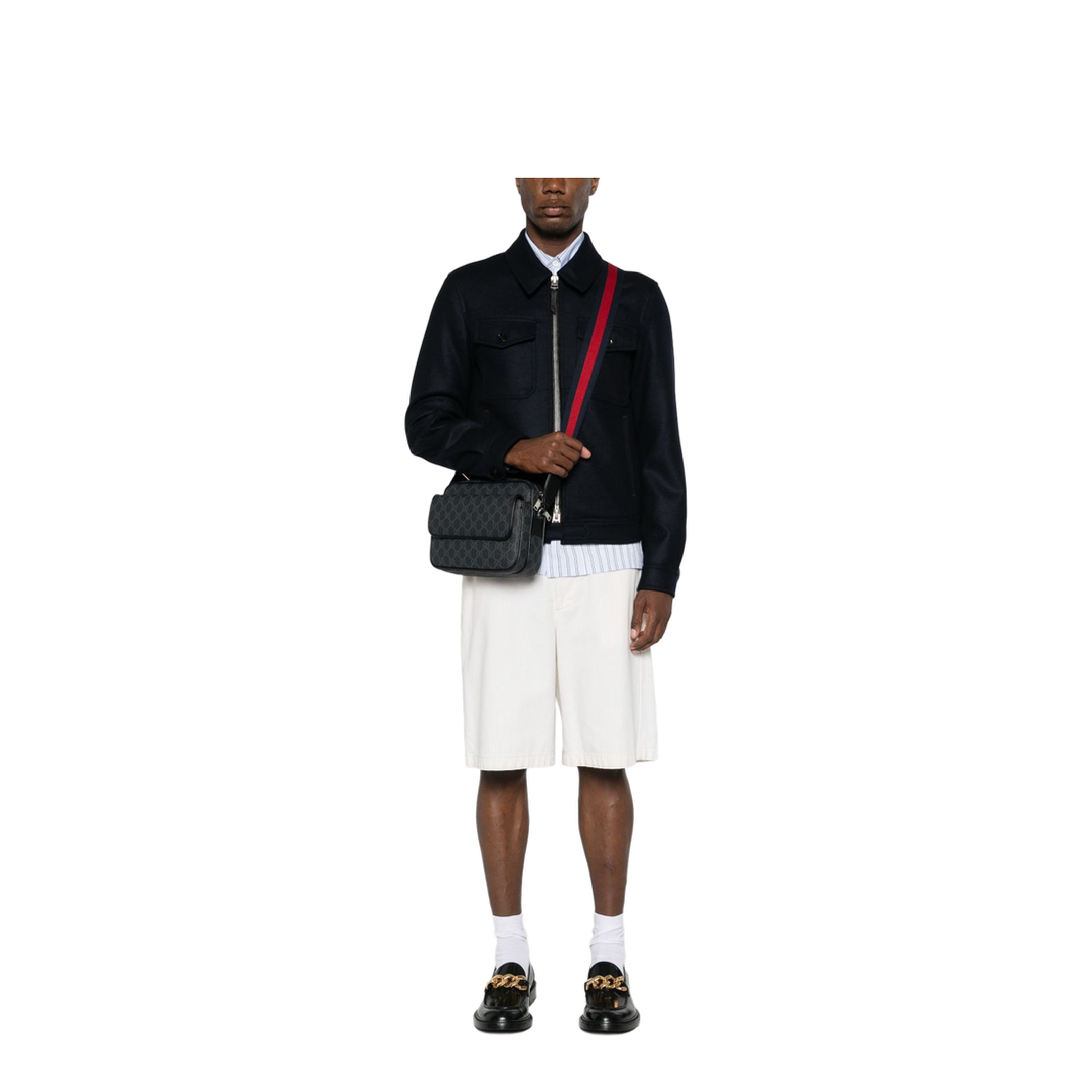 GG Black Small Leather Crossbody Bags - Black - Image 2