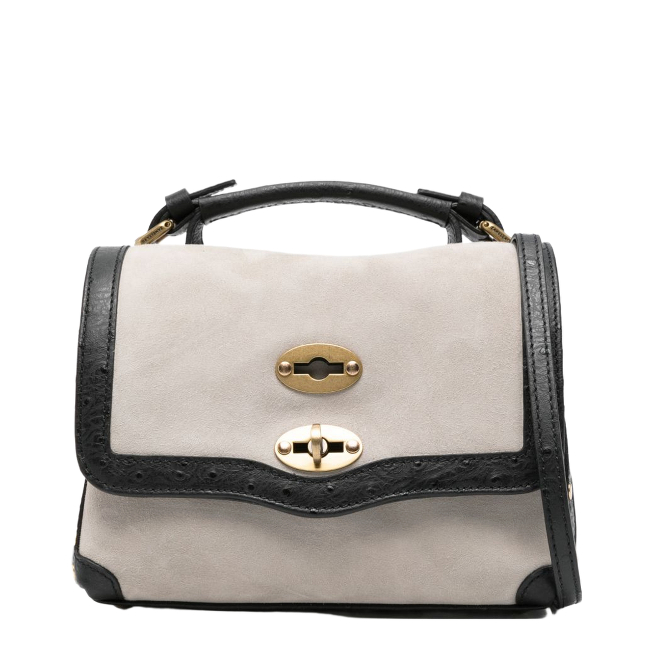 Postina Baby One Size Suede Leather Bag - ZASHMERE® & CACTUS BLUE SIDERALE - Image 1