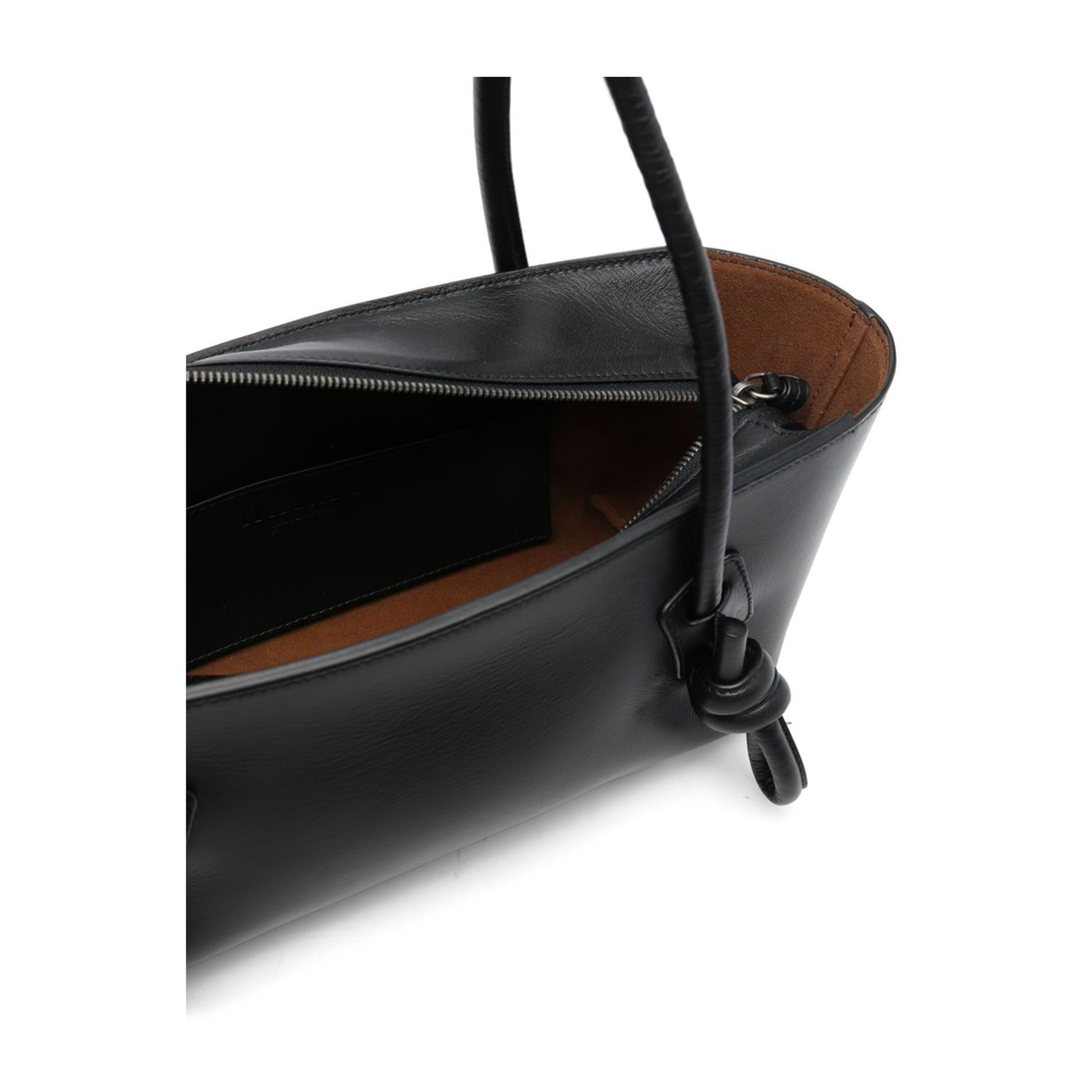 Fleca Cow Leather Shoulder Bag - Black - Image 3