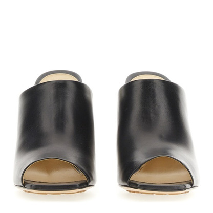 Black Nappa Leather Canalazzo Sandals - Image 4
