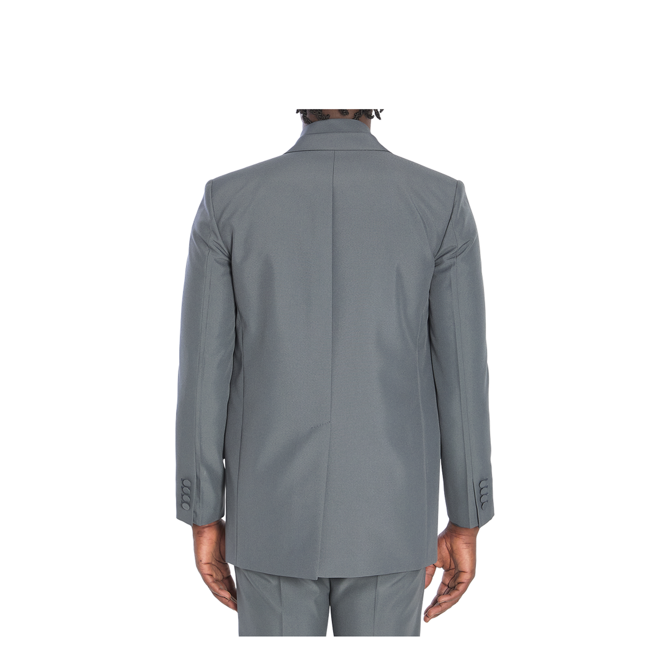 Double-breasted jacket in technical fabric - Image 4