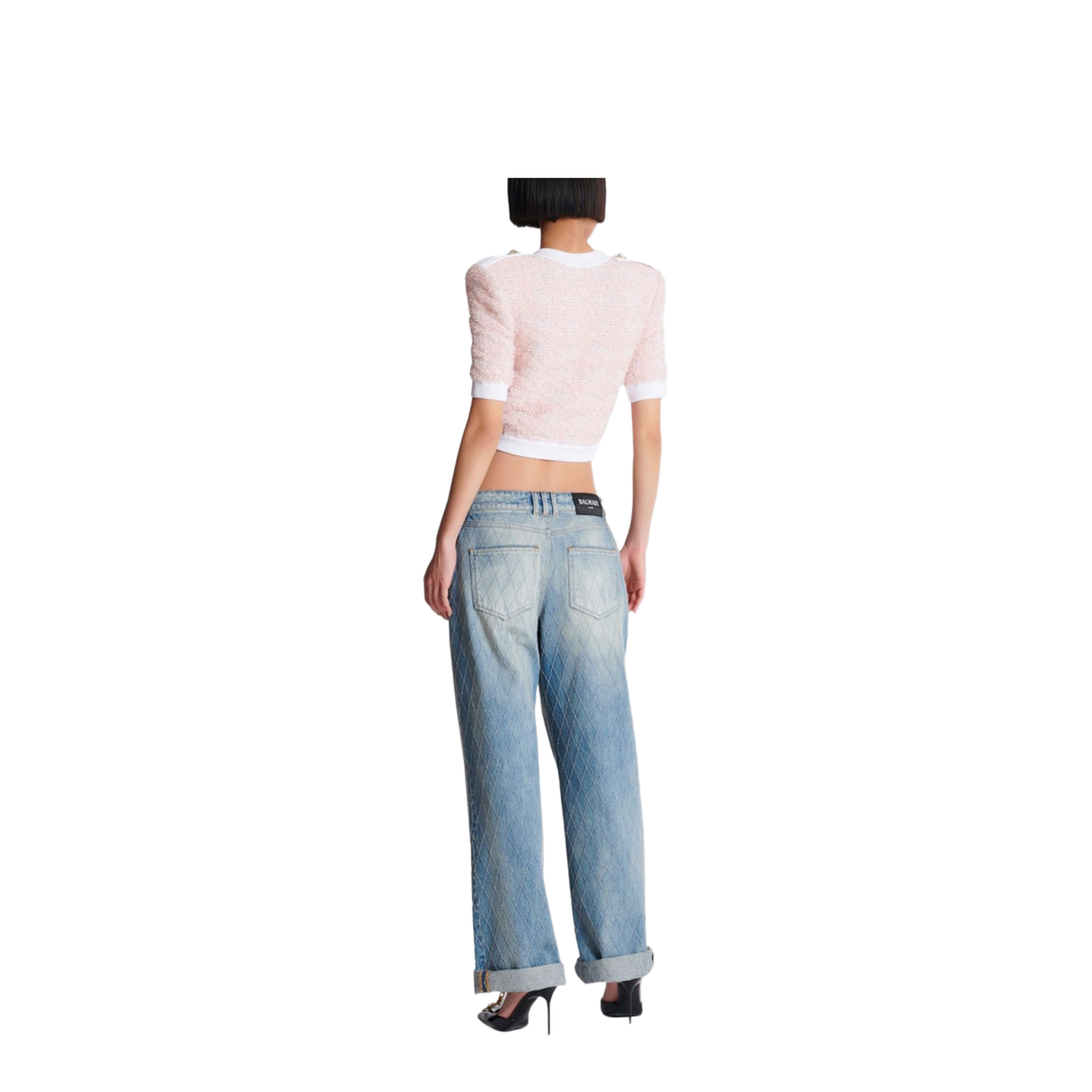 Short-Sleeved Knit Cardigan - Image 6