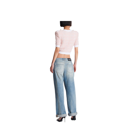 Short-Sleeved Knit Cardigan - Image 6