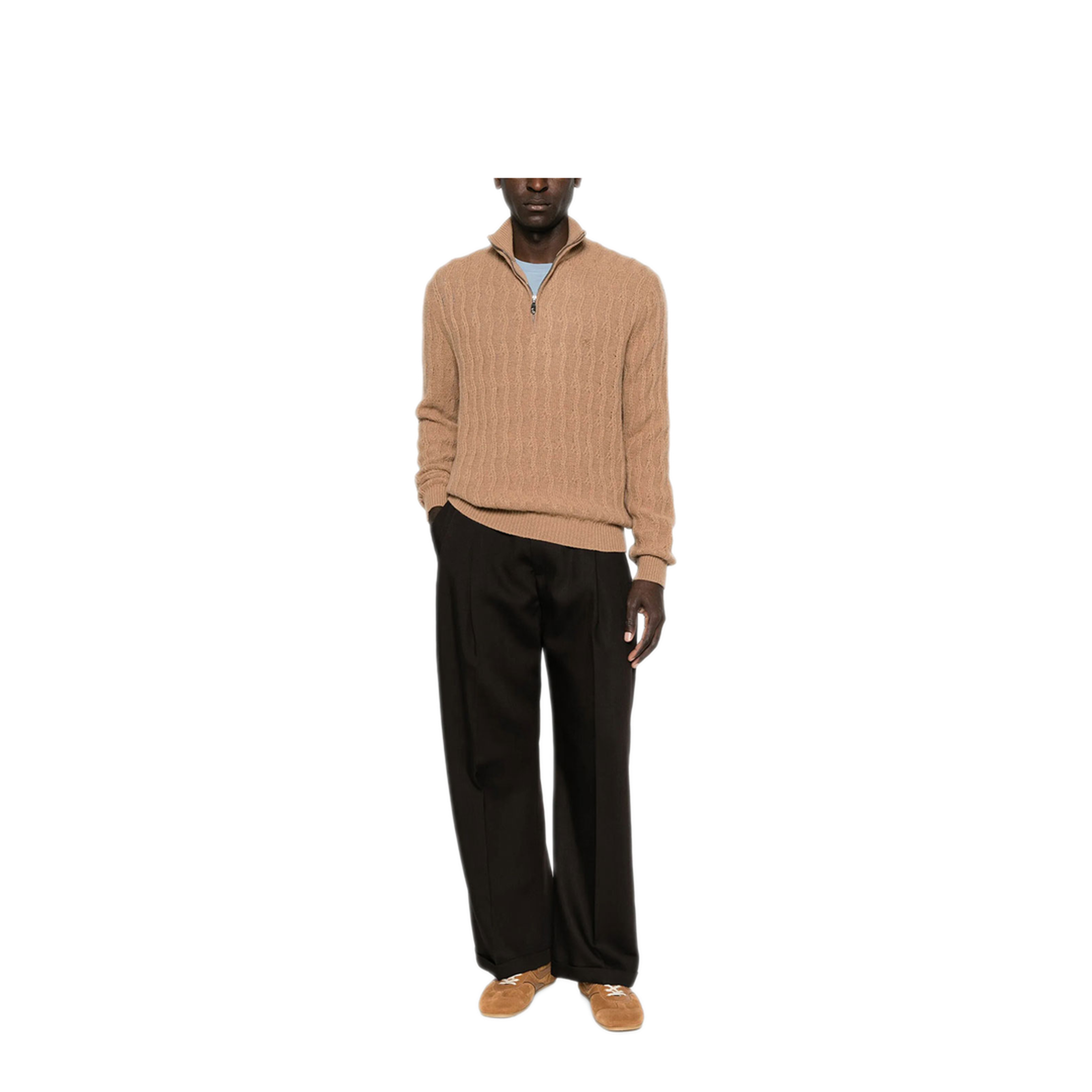 Roma Cashmere Quarter-Zip Jumper - Image 2
