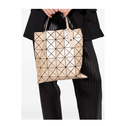 Lucent Metallic Adjustable Tote Beige - Image 2