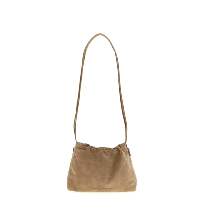 Duo Pouch Shoulder Bag in Suede - Image 4