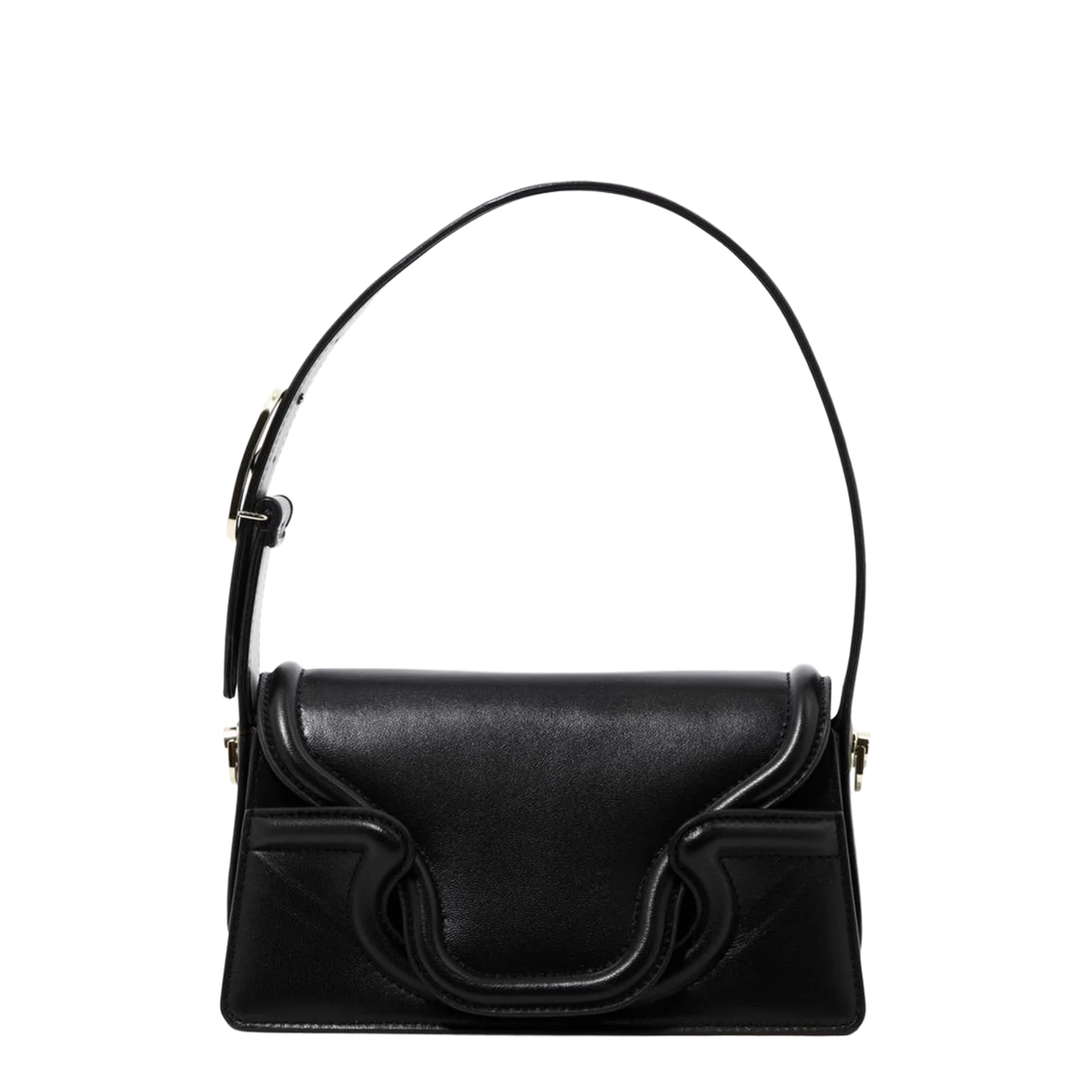 Black Leather Shoulder Bag - Image 1