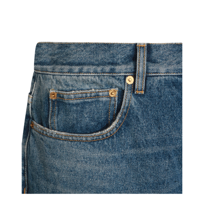 Blue Medium Wash Loose Jeans - Image 6