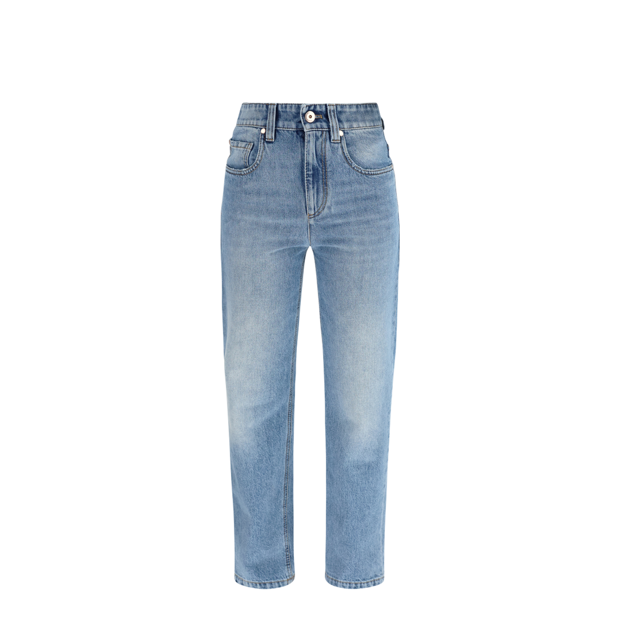 Retro Denim Pants with Monili - Image 1