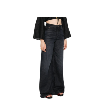 High-rise wide-leg jeans in denim - Image 2