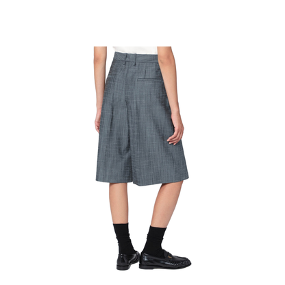 Black Denim 7/8 Bermuda Pants - Image 2