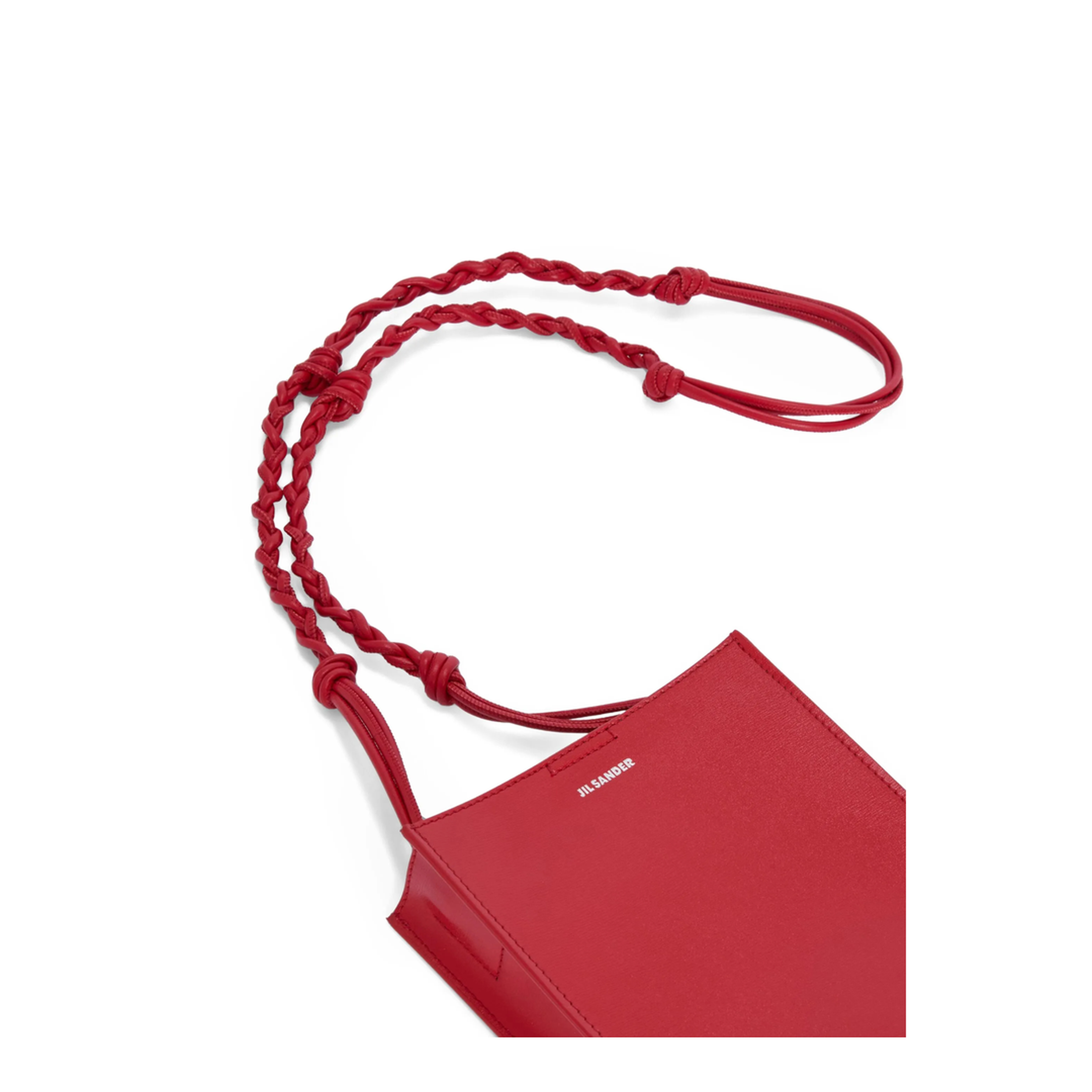 Tangle Small Leather Crossbody Bag - Red - Image 3