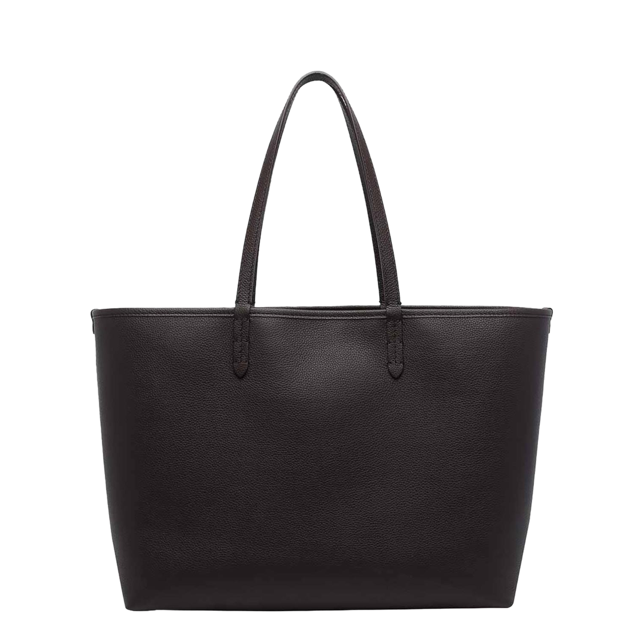 Bloomsbury Medium Calfskin Tote - Peat Brown / Sand Beige - Image 3